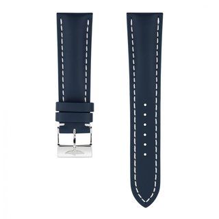 Blue calfskin leather strap - 24 mm