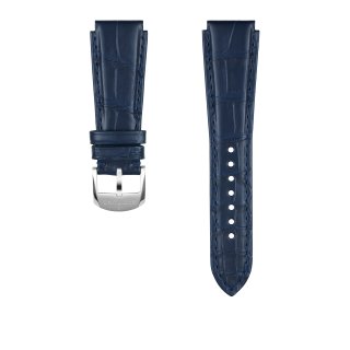 Blue alligator leather strap - 20 mm