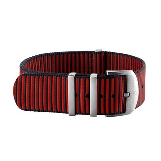 Red Outerknown Econyl®-yarn single-piece strap (with stainless steel keepers) - 22 mm
