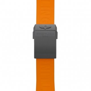 Orange Twinpro rubber strap - 24 mm