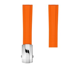 Tangerine rubber strap - 18 mm