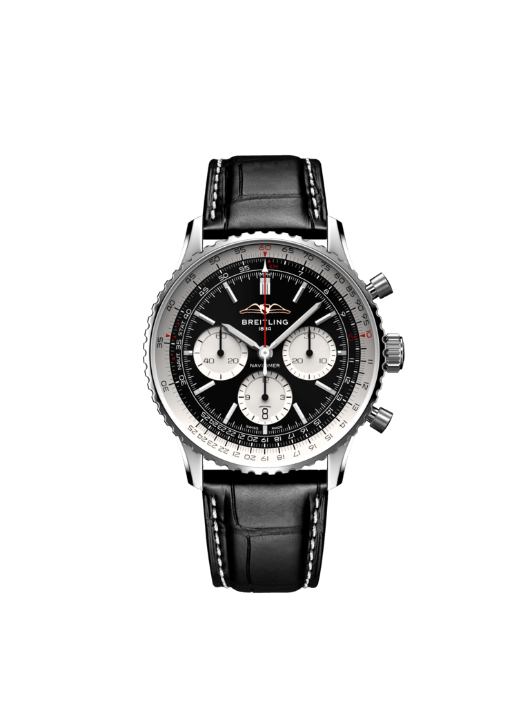 Navitimer B01 Chronograph 43 - Stainless steel - Black