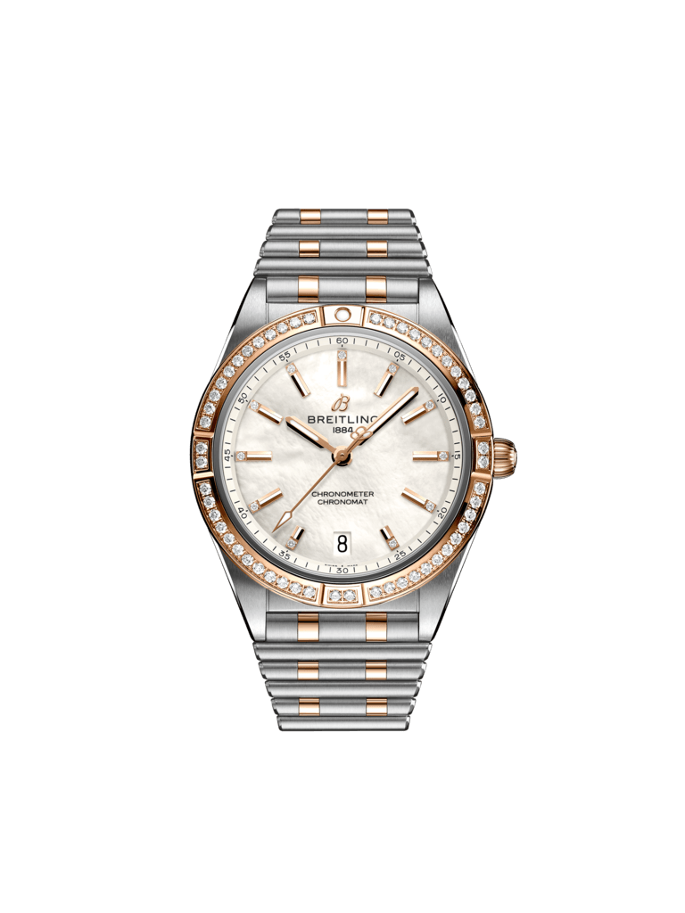 Chronomat Automatic 36 - Stainless steel & 18k red gold (gem-set) - Mother-of-pearl